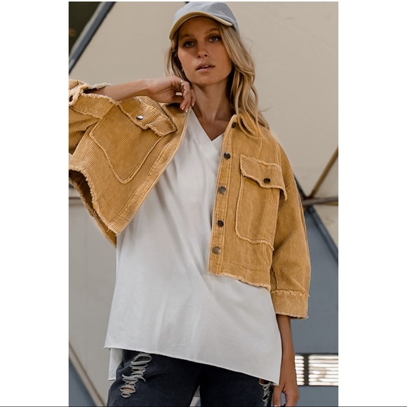 Maisie Vintage Style Cropped Corduroy Jacket NWT - Picture 7 of 14